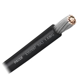 Picture of Pacer Performance WUL1BK-FT Black 1 AWG Marine Battery Cable Per Foot