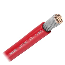 Picture of Pacer Performance WUL1RD-FT Red 1 AWG Marine Battery Cable - Sold Per Foot