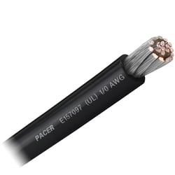 Picture of Pacer Performance WUL1/0BK-FT Black 1/0 AWG Marine Battery Cable - Sold Per Foot