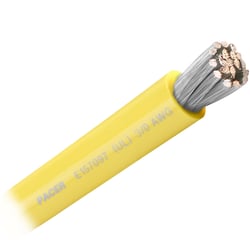 Picture of Pacer Performance WUL3/0YL-FT Yellow 3/0 AWG Marine Battery Cable by the Foot