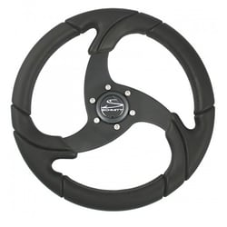 Picture of Schmitt Marine Steering Wheels PU026104-R Folletto 14.2" Black Polished Polyurethane Wheel 3/4" Tapered