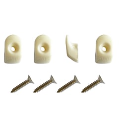 Picture of Blue Performance PC980 White Hooks and Screws - 4 Piece Set