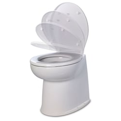 Picture of Jabsco 58080-3012 Deluxe Flush 14" 12V Electric Marine Toilet Straight Back