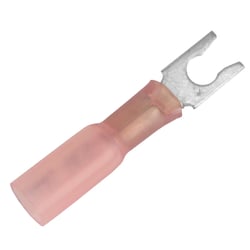 Picture of Pacer Performance TE18-8SLF-100 Heat Shrink Spade Terminal 22-18 AWG #8 Stud 100 Pack