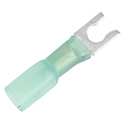 Picture of Pacer Performance TE14-8SLF-100 Heat Shrink Fork Spade Terminal 16-14 AWG #8 Stud 100-Pack