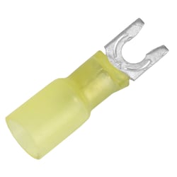 Picture of Pacer Performance TE10-8SLF-25 Heat Shrink Spade Terminal 12-10 AWG #8 Stud 25 Pack