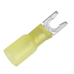 Picture of Pacer Performance TE10-8SLF-100 Heat Shrink Spade Terminal 12-10 AWG #8 Stud 100 Pack