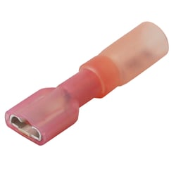 Picture of Pacer Performance TDE18-250FI-100 Heat Shrink Female Disconnect 22-18 AWG 100-Pack