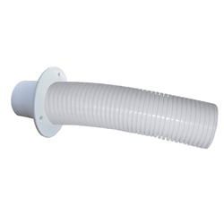 Picture of Trident Marine TFK-4W 4-Foot Stern Tube Exhaust Hose with Transom Flange White