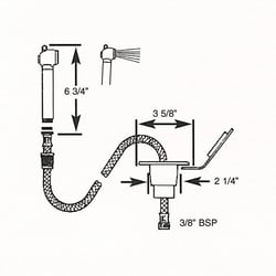 Picture of Scandvik 10055P Recessed Transom Shower White with 6' Hose