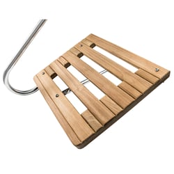 Picture of Whitecap Industries 60900 Teak Swim Platform for Outboard Motors with Stainless Rail