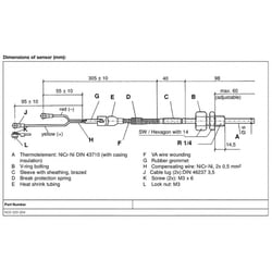 VDO Gauges N03-320-264 Marine Pyrometer Sensor Thermocoupler Element NMEA 2000 — image 2