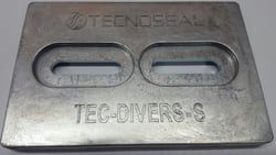 Picture of Tecnoseal TEC-DIVERS-S Mini Hull Plate Zinc Anode 6" x 4" x 1/2"
