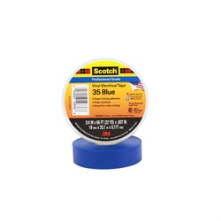 Picture of 3M 7000006095 Scotch Vinyl Electrical Tape 35 Blue 3/4" x 66'