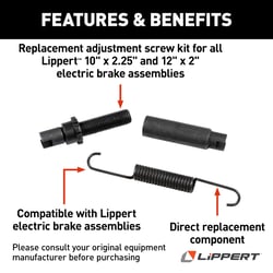 Picture of Lippert Components 136453 Replacement Adjustment Screw Kit for 10" Electric Brake Assembly