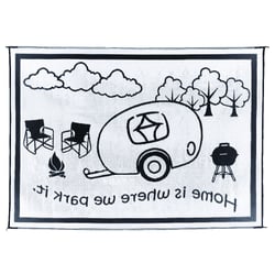 Picture of Ming's Mark RH8111 Reversible RV Home Mat 8' x 11' Black/White