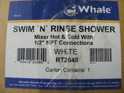 Picture of Whale Water Systems RT2648 Swim N Rinse Transom Shower with Hot Cold Mixer
