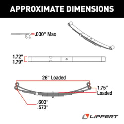 Picture of Lippert Components 124903 Double-Eye Leaf Spring 26" 1750 lb Capacity RV Trailer