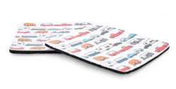 Picture of Camco 53231 Neoprene Coaster Set RV Pattern 2 Pack