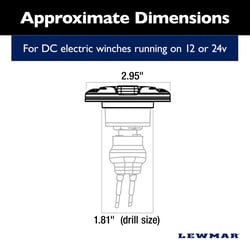 Picture of Lewmar 68001256 CHSX Deck Switch Open Top Black Windlass Foot Switch