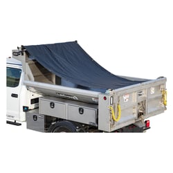Picture of Buyers DTR7515 7.5' x 15' Dump Truck Roll Tarp Kit with Black Mesh