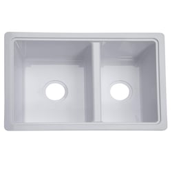 Picture of Lippert Components 809030 Double Bowl RV Kitchen Sink 25x17 White ABS