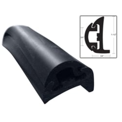 Picture of Taco Metals V11-9795BBK50D-2 Black Semi-Rigid Rubrail with Insert - 50 Feet