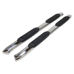 Picture of TrailFX A7085S 5 Inch Oval Bent Step Bars Polished Stainless Steel