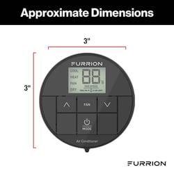 Picture of Furrion 2024042659 Chill Single-Zone Wall Thermostat with Backlit LED Display, 2 Fan Speeds, Black