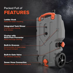 Camco 39005 Rhino Tote Tank 28 Gallon Portable Waste Tank with Front Wheels — image 7