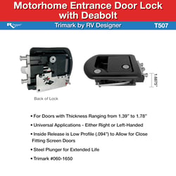 Picture of RV Designer T507 Motorhome Entrance Door Lock with Deadbolt