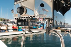 Picture of Magma T10-980 Dual Horizontal Round Rail Mount for Crossover Single Burner Grill