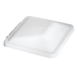 Picture of Ventline BVD0449-A01 White 14" Wedge-Shape Dome Lid Assembly for RV Roof Vent