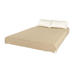 Picture of Lippert Components 2022107830 Easy Zzzs RV Bedding Set Queen Tan Checkered