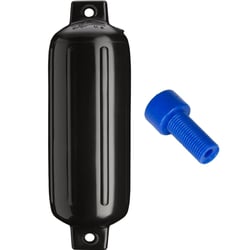 Picture of Polyform G-4-BLACK Twin Eye Boat Fender 6.5" x 22" Black