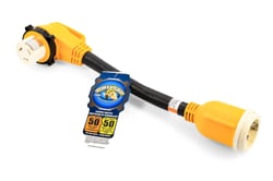 Picture of Camco 55572 PowerGrip 50 Amp Dogbone Adapter 18 Inch 90 Degree Locking