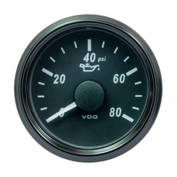 Picture of VDO Gauges A2C3833230030 SingleViu 52mm Oil Pressure Gauge 0-80 PSI