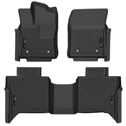 Picture of Husky Liners 53798 X-act Contour Floor Liners - 2022-2024 Toyota Tundra CrewMax Front & 2nd Row 3-Piece Black