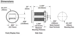Picture of Blue Sea Systems 1739-BSS Mini OLED Tank Level Monitor
