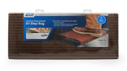 Picture of Camco 42955 RV Step Rug Premium Wrap Around Double Ribbed 18" x 23" Brown