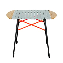 Picture of Lippert Components 2023053727 Roll Top Camping Table with Bamboo Edges