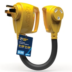 Picture of Camco 55563 Power Grip 50-Amp to 30-Amp RV Adapter with Circuit Analyzer 18 Inch