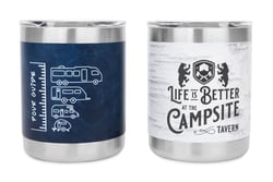 Picture of Camco 53328 Life is Better at The Campsite Lowball Whiskey Tumblers 12oz 2-Pack