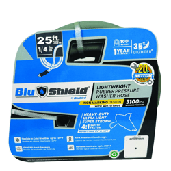 Picture of Blushield PW1425-NM 1/4" x 25' Non-Marking Pressure Washer Hose Assembly 3100 PSI