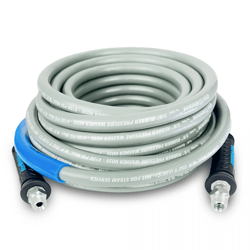 Picture of Blushield PWDW38100 Double Wire 3/8" x 100 ft 6000 PSI Rubber Pressure Washing Hose