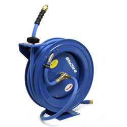 Picture of BluBird BBRHD1250-31 Heavy Duty Rubber Air Hose Reel 1/2" x 50' Single Arm Assembly