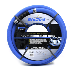 Picture of BluBird 10010438 Pro Rubber Air Hose Assembly 3/4" x 25' 300 PSI