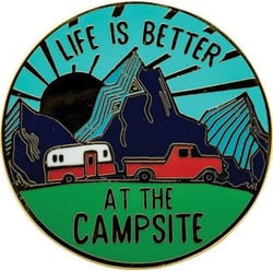 Picture of Camco 53265 Sunrise Enamel Pin Life is Better at the Campsite