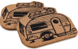 Picture of Camco 53384 Cork Coasters Camper Shaped Design 2-Pack