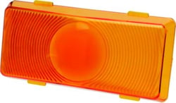 Picture of Fasteners Unlimited CMD89100A Replacement Porch Light Lens Amber 4-13/16" x 2-1/4"